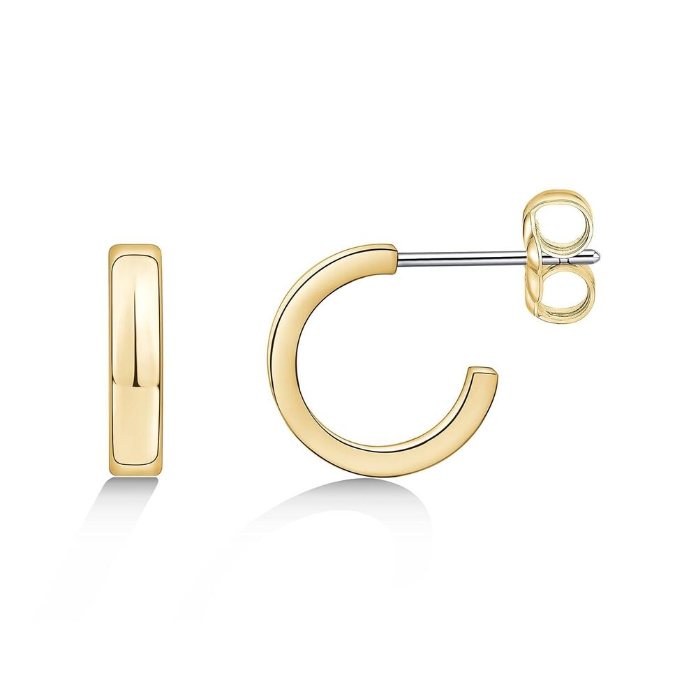 Hypoallergenic G23 Pure Titanium Post Thin Square Edge Open Hoop |